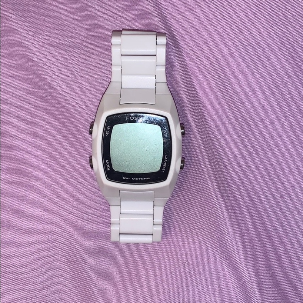 Fossil stainless steel case back watch